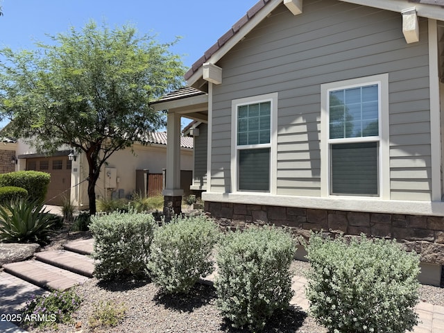 1948 W Paso Trl, Phoenix, AZ 85085 - view of side of property featuring stone siding