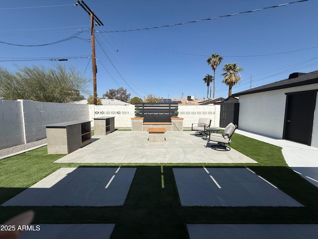 view of patio / terrace featuring a fenced backyard