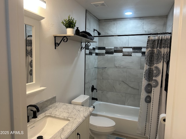 4602 N 47th Ave N, Phoenix, AZ 85031 - bathroom with toilet, shower / bathtub combination with curtain, and vanity