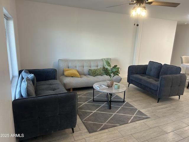 4602 N 47th Ave N, Phoenix, AZ 85031 - living room with ceiling fan and wood finished floors