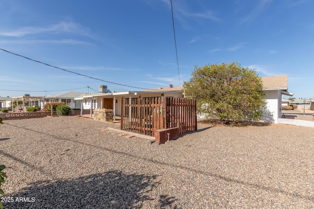 exterior space featuring fence