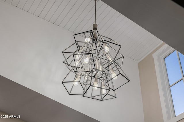 7738 N 185th Ave, Waddell, AZ 85355 - room details with a chandelier and wooden ceiling