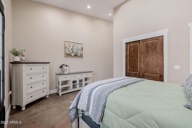 7738 N 185th Ave, Waddell, AZ 85355 - bedroom featuring baseboards, a high ceiling, and recessed lighting