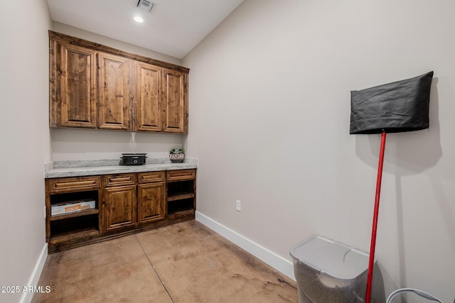 7738 N 185th Ave, Waddell, AZ 85355 - office area featuring concrete flooring, baseboards, visible vents, and recessed lighting