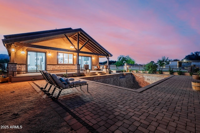 7738 N 185th Ave, Waddell, AZ 85355 - patio terrace at dusk with fence