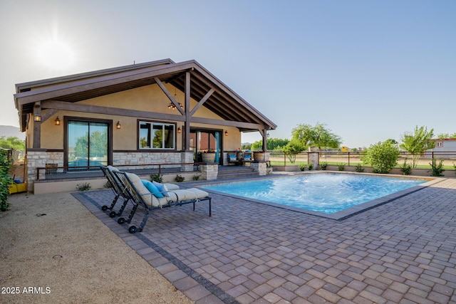 7738 N 185th Ave, Waddell, AZ 85355 - view of pool with fence, a fenced in pool, and a patio area