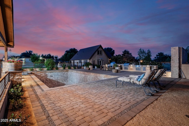 7738 N 185th Ave, Waddell, AZ 85355 - view of pool featuring a patio, an empty pool, fence, and area for grilling