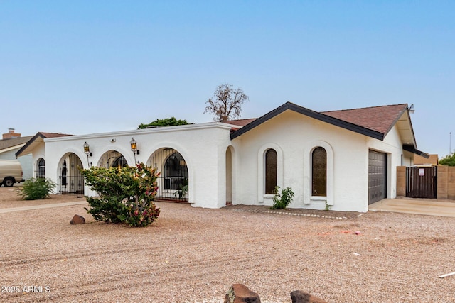 view of front of home featuring a garage