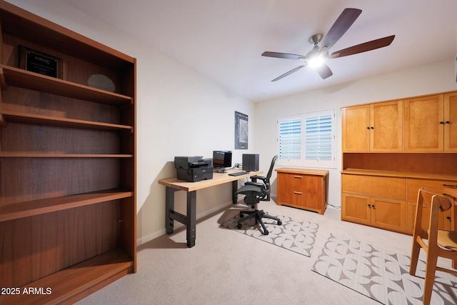 3417 E Mission Ln E, Phoenix, AZ 85028 - office space with light colored carpet, ceiling fan, and baseboards