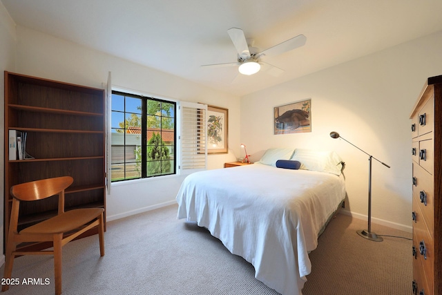 3417 E Mission Ln E, Phoenix, AZ 85028 - bedroom with carpet flooring, baseboards, and ceiling fan