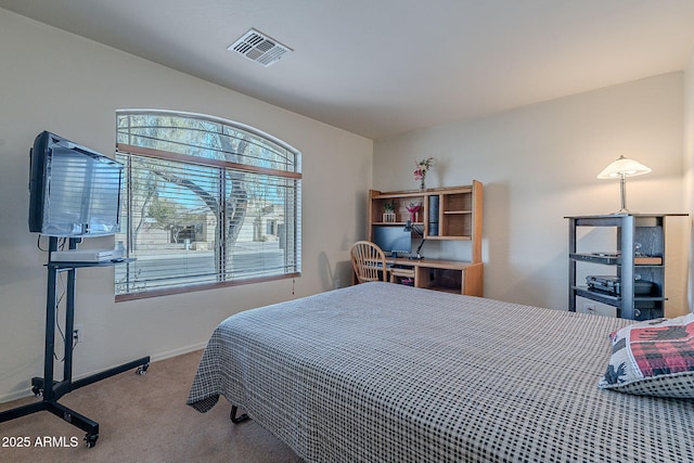 bedroom featuring carpet