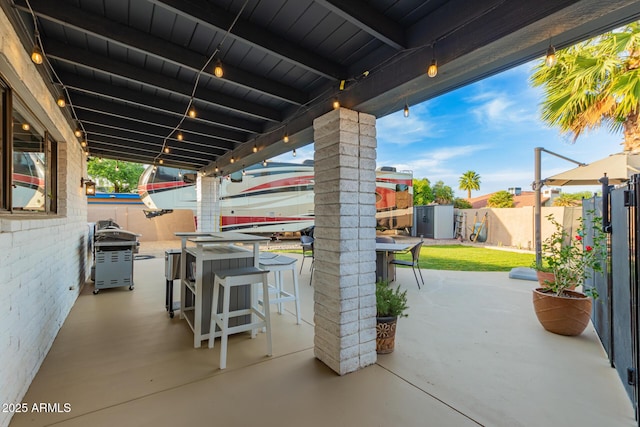 12866 W Orange Dr, Litchfield Park, AZ 85340 - fenced backyard featuring a patio and grilling area