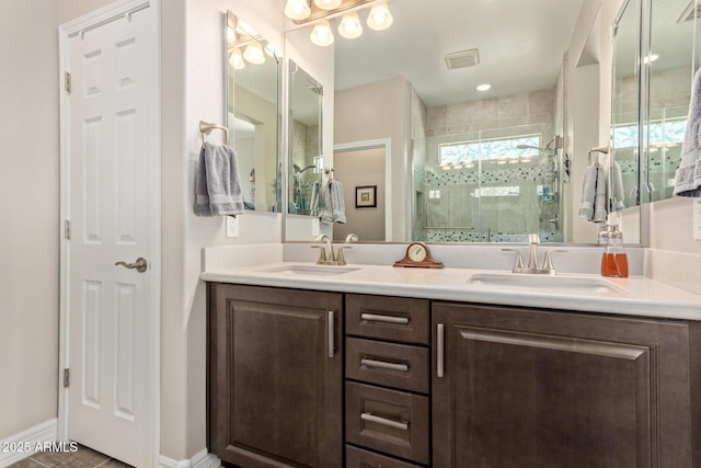 16756 S 181st Ln, Goodyear, AZ 85338 - full bath featuring double vanity and a stall shower