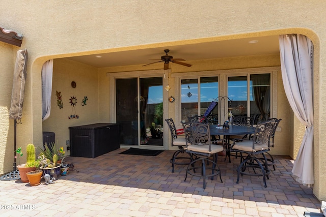 16756 S 181st Ln, Goodyear, AZ 85338 - view of patio / terrace with a ceiling fan and outdoor dining area