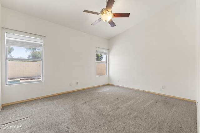 351 N Danyell Dr, Chandler, AZ 85225 - carpeted empty room featuring baseboards and a ceiling fan