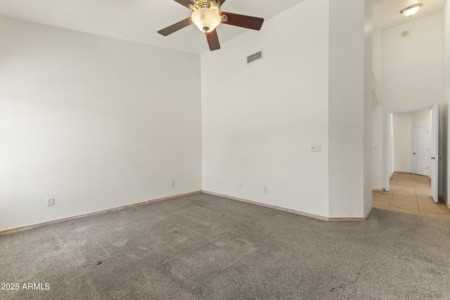 351 N Danyell Dr, Chandler, AZ 85225 - spare room with carpet, ceiling fan, and baseboards