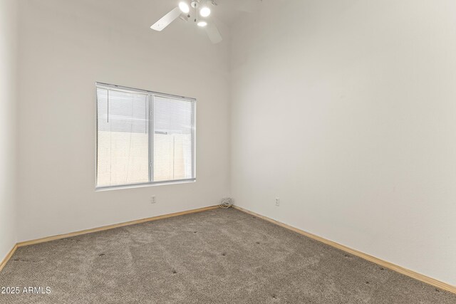 351 N Danyell Dr, Chandler, AZ 85225 - empty room featuring carpet floors, ceiling fan, and baseboards