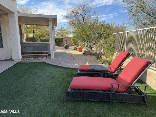 4116 E Sierra Sunset Trl, Cave Creek, AZ 85331 - view of yard featuring a fenced backyard and a patio