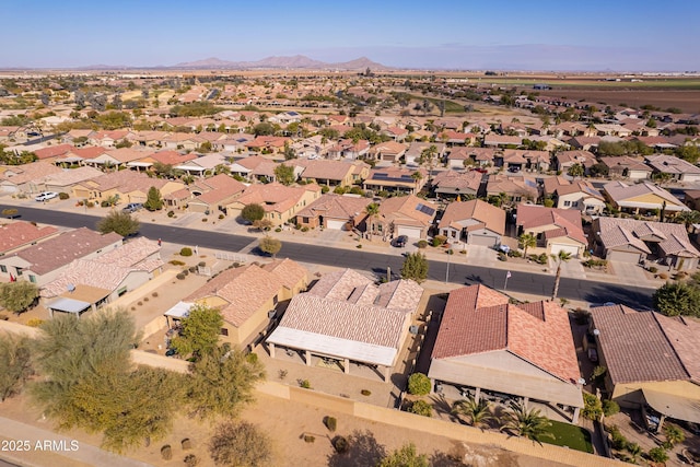 aerial view featuring a mountain view