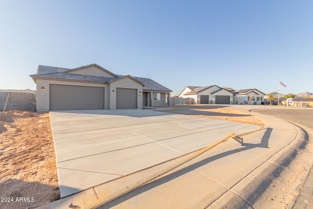 view of front facade with a garage