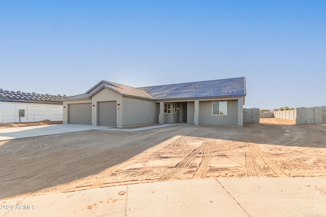 view of front of house featuring a garage