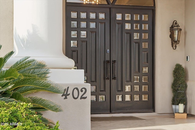 view of doorway to property