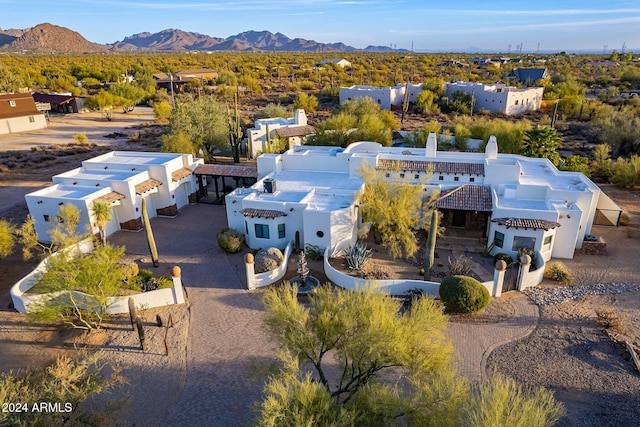 7845 E Dynamite Blvd, Scottsdale, AZ 85266 - aerial view of property and surrounding area featuring mountains