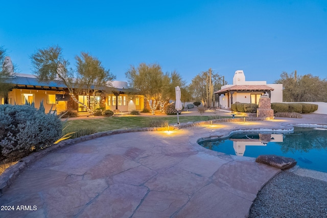 7845 E Dynamite Blvd, Scottsdale, AZ 85266 - outdoor pool featuring a patio area and a yard