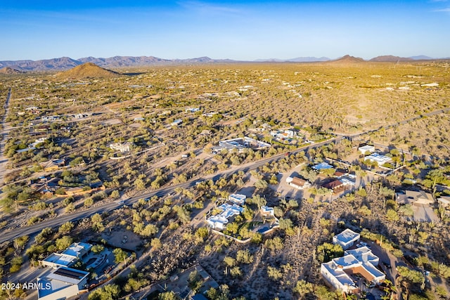 bird's eye view featuring a mountain view