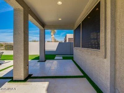 3634 N Desert Oasis, Mesa, AZ 85207 - fenced backyard featuring a patio
