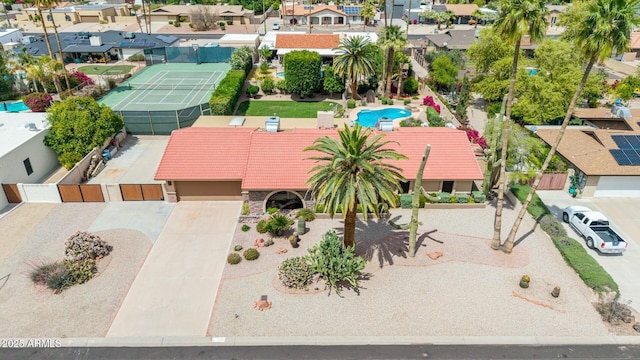 drone / aerial view featuring a residential view
