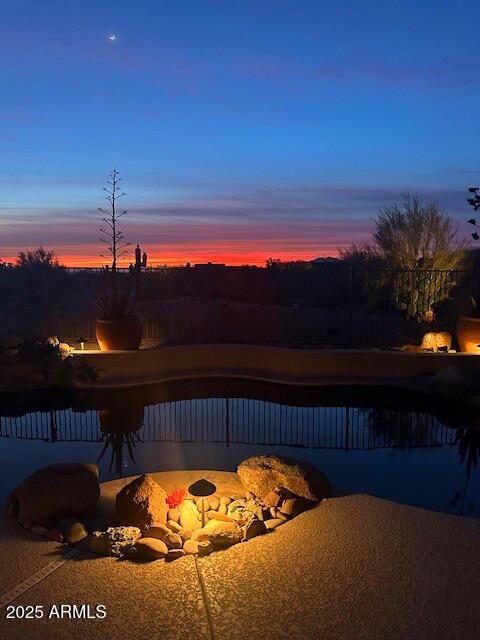 36674 N Vasari Dr, Scottsdale, AZ 85262 - view of pool at dusk