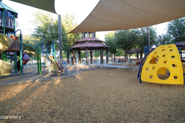 view of playground featuring a gazebo