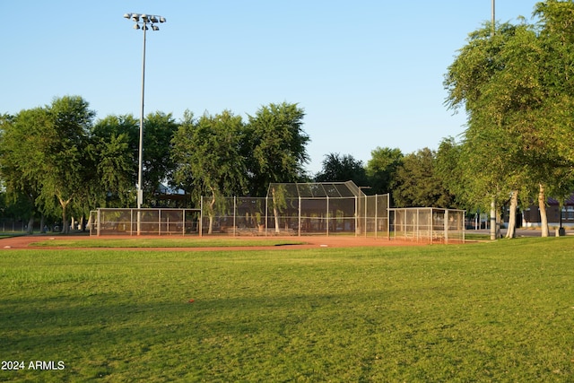 view of home's community with a lawn