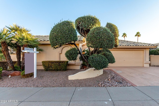 view of front of house featuring a garage