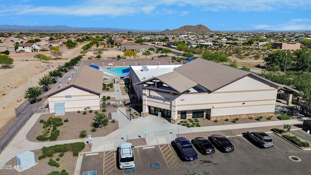2412 W Camp River Rd, San Tan Valley, AZ 85144 - drone / aerial view with a mountain view