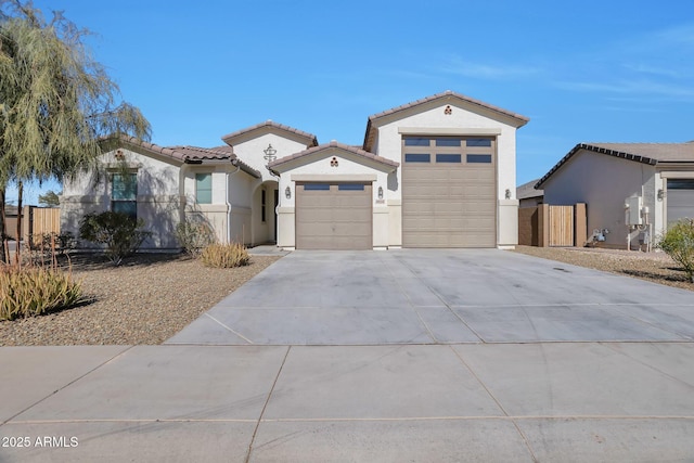 view of front facade with a garage