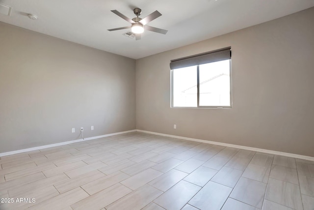 empty room with ceiling fan