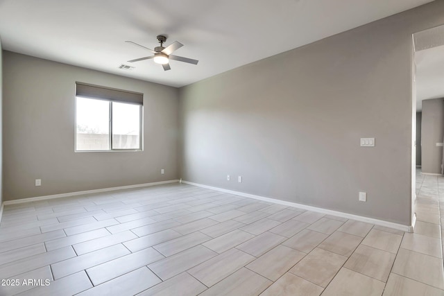 unfurnished room featuring ceiling fan