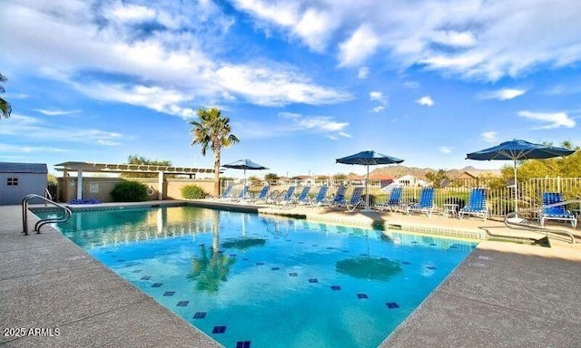 23075 W Arrow Dr, Buckeye, AZ 85326 - community pool featuring a patio