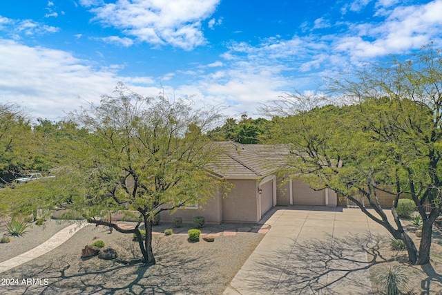 view of front of home featuring a garage