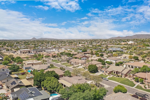 aerial view featuring a mountain view