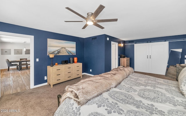 7806 N Via Del Sol, Scottsdale, AZ 85258 - bedroom featuring carpet and ceiling fan