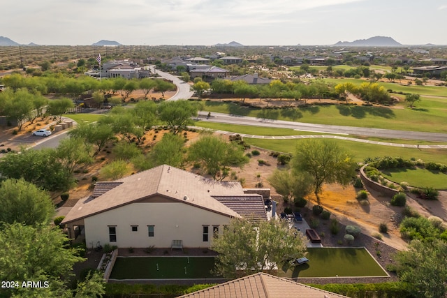 bird's eye view featuring a mountain view