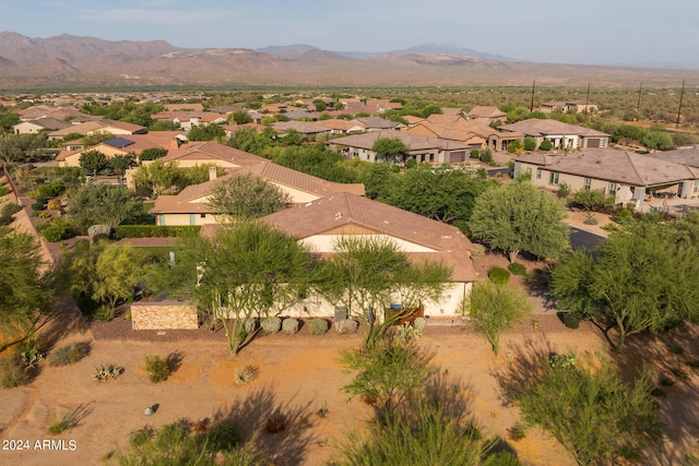 aerial view featuring a mountain view