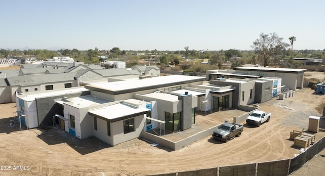 aerial view with a residential view
