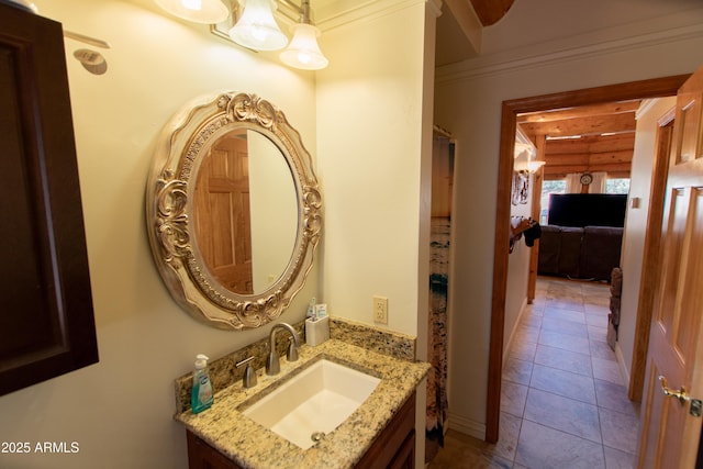 6168 W Hidden Pines Loop, Pine, AZ 85544 - full bath with vanity and tile patterned floors