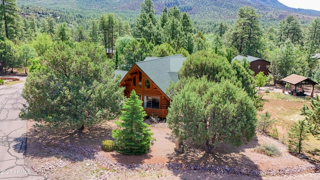 6168 W Hidden Pines Loop, Pine, AZ 85544 - view from above of property with a forest and mountains