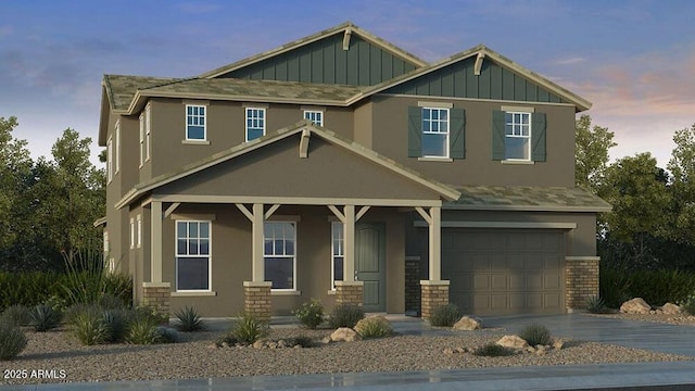 craftsman-style house featuring a garage