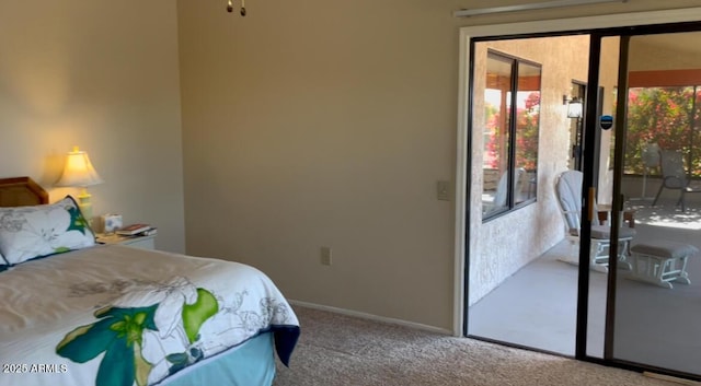 view of carpeted bedroom